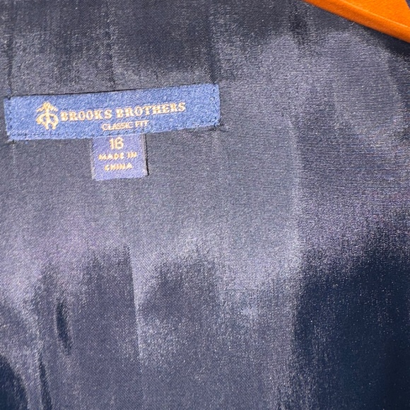 Brooks Brothers Classic Fit Ladies Wool Navy Blazer Sz 16 - Picture 3 of 6